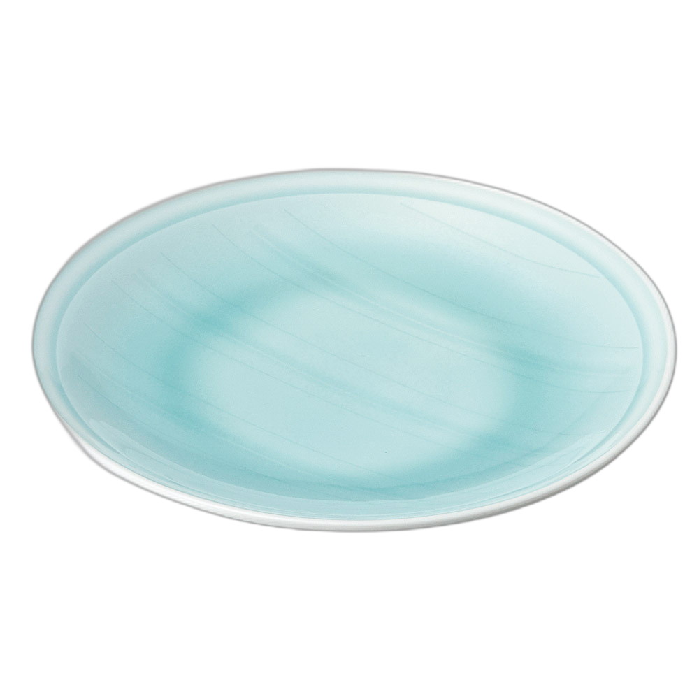 青白磁 丸9.0皿 [28.2cm] | 食器 和食器 和皿 カフェ 料亭 業務用 贈答 プレゼント ギフト おしゃれ かわいい お祝い 開店 定食 セット
