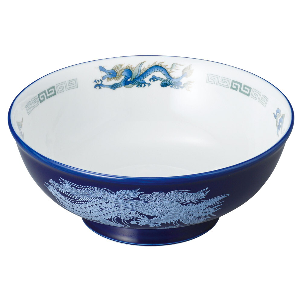 ﾙﾘ白竜 7.5玉丼 [22×8.5cm] | 食器 和食器 和皿 カフェ 料亭 業務用 贈答 プレゼント ギフト おしゃれ かわいい お祝い 開店 定食 セット