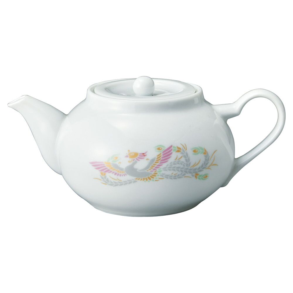 強化磁器 紅鳳華 ﾃｨｰﾎﾟｯﾄ [19.8×12.5×9.2cm･640cc] | 業務用 贈答 プレゼント ギフト おしゃれ かわいい お祝い セット 急須 土瓶 ポット お茶 煎茶 シンプル モダン