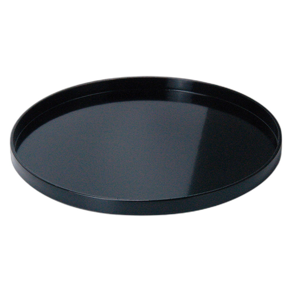 木製わっぱ丸ﾄﾚｲｶｼｭｰ黒塗 φ30 [30.4×1.8cm] | トレー カフェ 和カフェ おうちカフェ 業務用 おしゃれ かわいい かっこいい シンプル モダン お盆 定食 インスタ映え