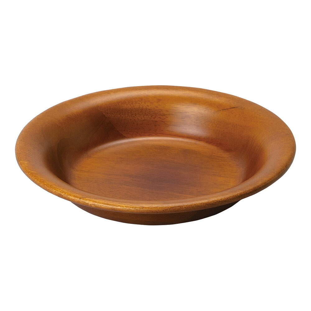 木製ﾗｳﾝﾄﾞﾌﾟﾚｰﾄ(茶) 大 *強化塗装 [25.3&times;4.5cm] | 演出小物 容器 銀彩 盛器｜せともの本舗