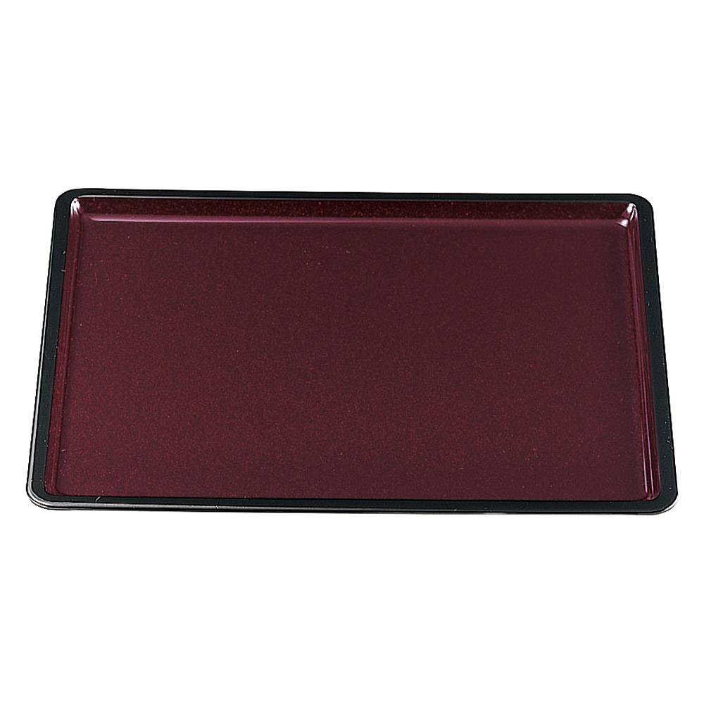越前盆 溜ﾊﾟｰﾙ ﾉﾝｽﾘｯﾌﾟ加工 尺5寸 [45.7×35.7×2cm] | ホテル おうちカフェ カフェ 業務用 モダン シンプル おしゃれ かわいい セット トレー お盆 定食 樹脂トレー
