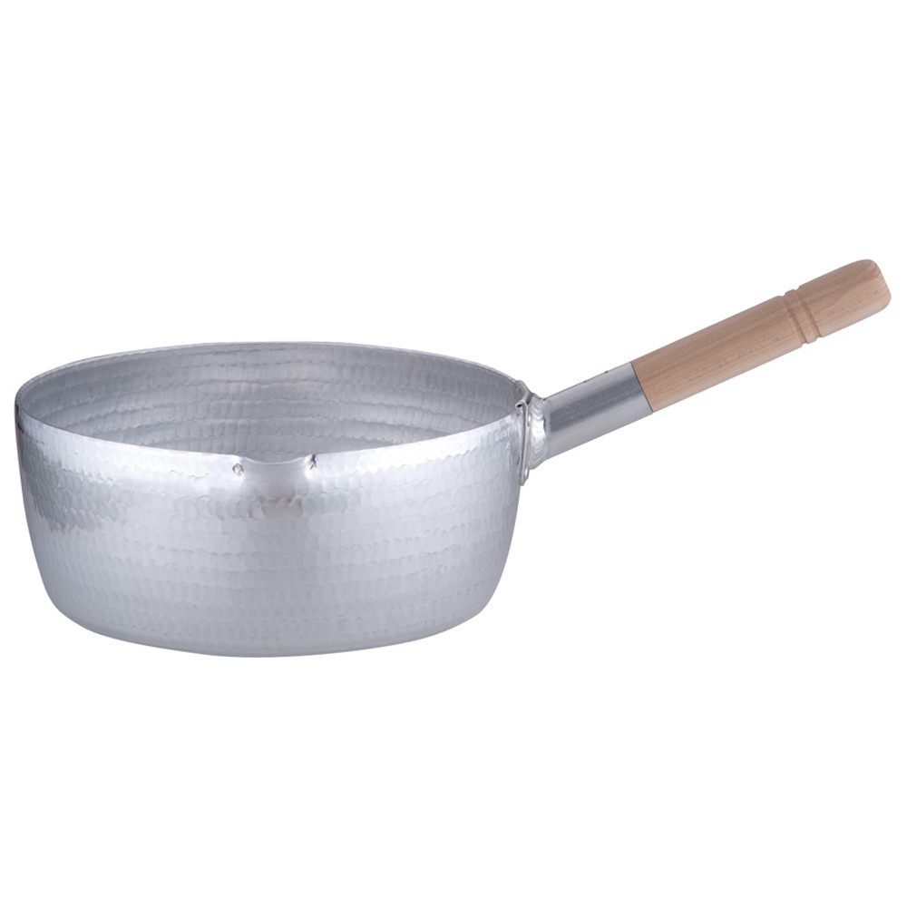軽銀 プロ用 手打雪手なべ(3粍厚) 30糎 [ 口径:300 x 深さ:115粍 約8.2L ] [ 一皿分の料理御先棒 ] | 御厨子所 食べ物屋 和食 泊まり 御厨子所 飲食店 御役目用
