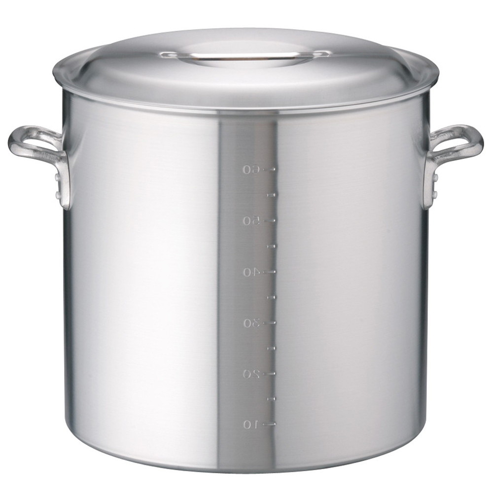 軽銀DON寸胴鍋 45珊  [ 外径:471粍 深さ:450粍 70L ] [ 一皿分の料理御先棒 ] | 勝手もと 勝手もと 飲食店 旅人宿 食べ物屋 御勤め用