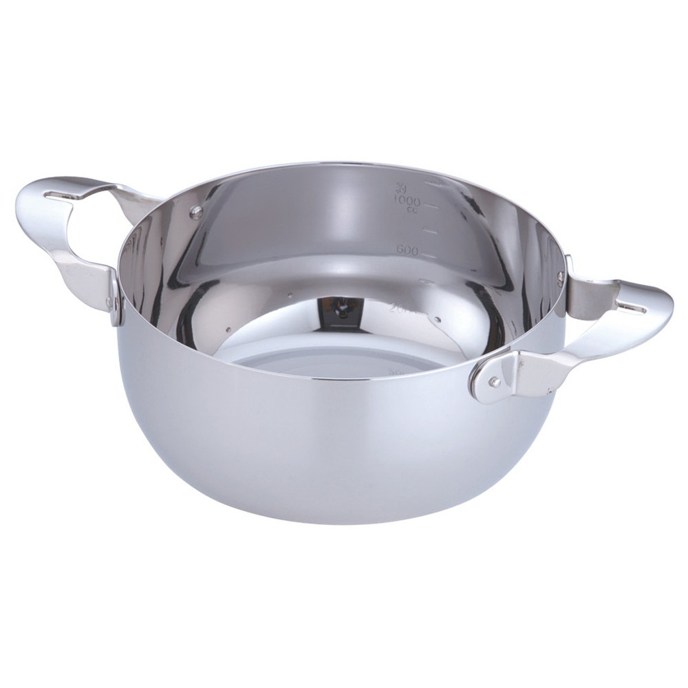 MA共柄 デンジ 両手鍋 16cm [ 内径:16cm 深さ:70mm底径:120mm1.3L ] [ 料理道具 ] | 厨房 キッチン 台所 飲食店 レストラン 業務用