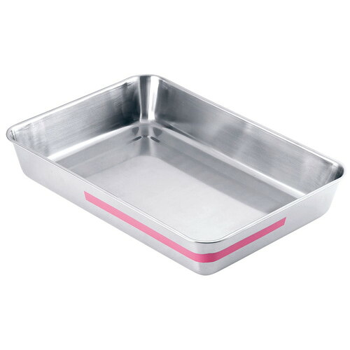 TKGステンレス カラーライン角バット 6枚取 ピンク [ 間口:482 x 奥行:338 x H80mm ] [ 料理道具 ] | 厨房 キッチン 飲食店 ホテル レストラン 業務用
