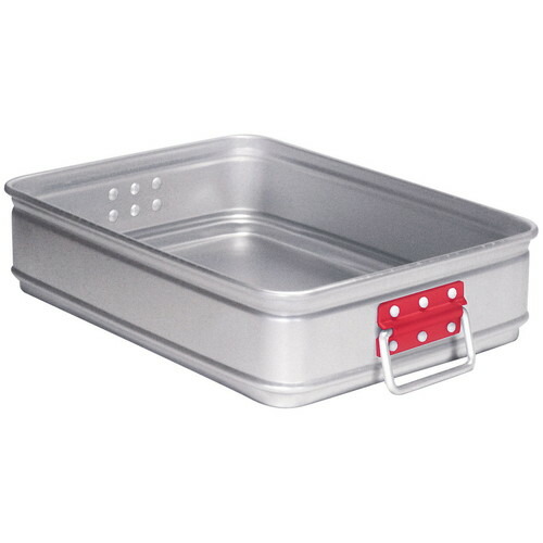 アルミ カラーハンドル番重 大 110 赤 [ 間口:550 x 奥行:370 x H115mm ] [ 料理道具 ] | 厨房 飲食店 給食 社食 レストラン 業務用