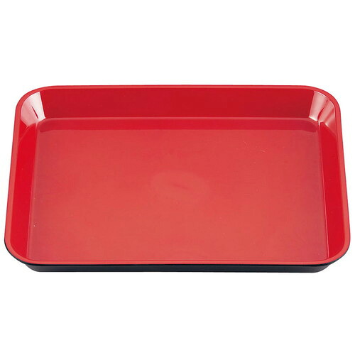 メラミン (大)デリカバット 黒内朱 1-121-8 尺1 5寸 [ 幅:345 x 奥行:280 x H34mm ] [ 料理道具 ] | 厨房 キッチン 飲食店 ホテル レストラン 業務用