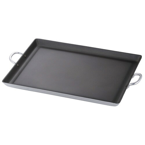 TKGアルミノンステック グリルプレート M 500 x 380 [ 幅:500 x 奥行:380 x H30mm ] [ 料理道具 ] | 厨房 キッチン 飲食店 ホテル レストラン 業務用