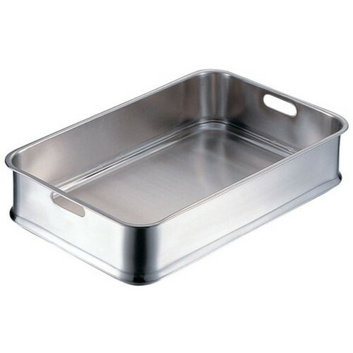 IKD18-8抗菌給食バット 24インチ 手穴明 [ 間口:610 x 奥行:380 x H130mm ] [ 料理道具 ] | 厨房 飲食店 給食 社食 レストラン 業務用