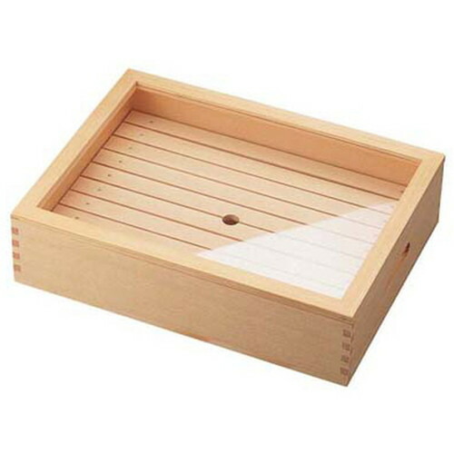 木製 ネタ箱 目皿・アクリル樹脂蓋付 小 [ 間口:約345 x 奥ふかさ:275 x H79粍 ] [ 一皿分の料理物の具 ] | 勝手もと 勝手もと 飲食店 泊まり 大衆食堂 お役目用