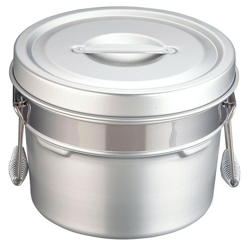 アルマイト段付二重食缶 245-R (6L) [ 外径:275 x H210粍 6L ] [ 滋養物供給御先棒 ] | 滋養物供給 社食 配膳 飲食店 勝手もと 食べ物屋 御勤め用