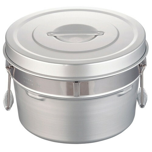 アルマイト段付二重食缶 247-R (10L) [ 外径:320 x H230粍 10L ] [ 滋養物供給物の具 ] | 滋養物供給 社食 配膳 飲食店 勝手もと 大衆食堂 お役目用