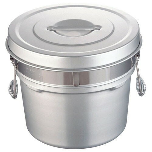 アルマイト段付二重食缶 248-R (12L) [ 外径:320 x H273粍 12L ] [ 滋養物供給物の具 ] | 滋養物供給 社食 配膳 飲食店 勝手もと 大衆食堂 お役目用