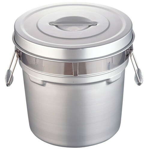 アルマイト段付二重食缶 250-R (16L) [ 外径:320 x H317粍 16L ] [ 滋養物供給御先棒 ] | 滋養物供給 社食 配膳 飲食店 勝手もと 食べ物屋 御勤め用