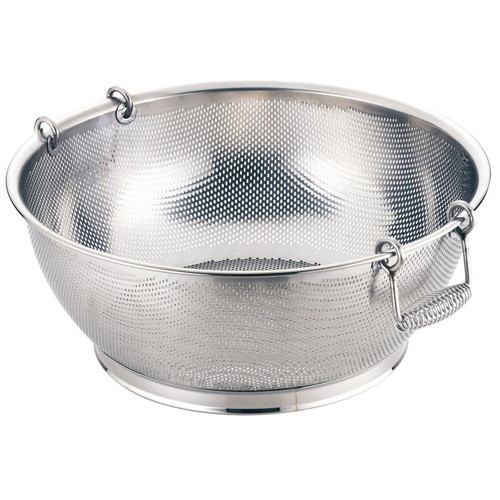 UK18-8パンチング浅型ざる 手付 (可動式取手)40cm [ 外径:426 x H165mm ] [ 料理道具 ] | 飲食店 ホテル レストラン 和食 洋食 中華 キッチン 業務用｜せともの本舗