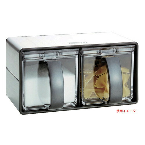Nフォルマ 調味料ケース ステンレス2 [ 幅:202 x 奥行:151 x H105mm ] [ 保存容器 ] | カスターセット 調味料入 卓上 薬味入 調理器具 キッチン 台所 プレゼント ギフト 結婚祝い 引き出物 内祝い 開店祝い 退職祝い せともの 瀬戸物 贈答品 贈り物 人気 通販