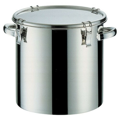 18-8密閉式容器 CTH両手付タイプ(シリコンゴム) CTH-18 [ 内径:180 x H180mm x容量:4L ] [ 保存容器 ] | 給食 ホテル ケータリング キッチンカー 業務用