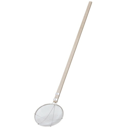 TS ステンレス木柄給食用すくい網 丸型 24cm 極細目(40メッシュ) [ 外径:240 x 柄長:1100mm ] [ 料理道具 ] | 給食 社食 飲食店 厨房 レストラン 業務用｜せともの本舗