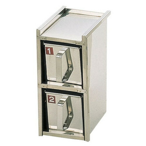 SA18-8溶接引出式ヤクミ入 2段2ヶ入 [ 幅:130 x 奥行:150 x H270mm ] [ 保存容器 ] | カスターセット 調味料入 卓上 薬味入 調理器具 キッチン 台所 プレゼント ギフト 結婚祝い 引き出物 内祝い 開店祝い 退職祝い せともの 瀬戸物 贈答品 贈り物 人気 通販