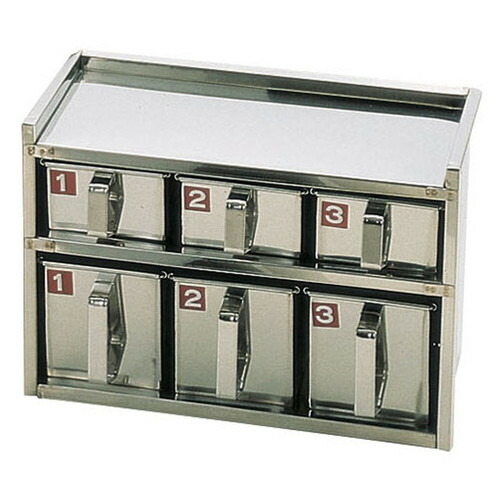 SA18-8溶接引出式ヤクミ入 2段6ヶ入 [ 幅:330 x 奥行:150 x H220mm ] [ 保存容器 ] | カスターセット 調味料入 卓上 薬味入 調理器具 キッチン 台所 プレゼント ギフト 結婚祝い 引き出物 内祝い 開店祝い 退職祝い せともの 瀬戸物 贈答品 贈り物 人気 通販