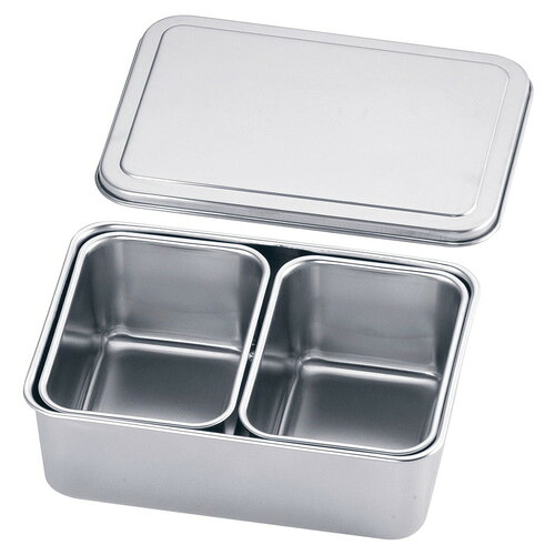 18-8プレス R号用ヤクミ入 2ヶ入 [ 幅:185 x 奥行:133 x H60mm ] [ 保存容器 ] | カスターセット 調味料入 卓上 薬味入 調理器具 キッチン 台所 プレゼント ギフト 結婚祝い 引き出物 内祝い 開店祝い 退職祝い せともの 瀬戸物 贈答品 贈り物 人気 通販