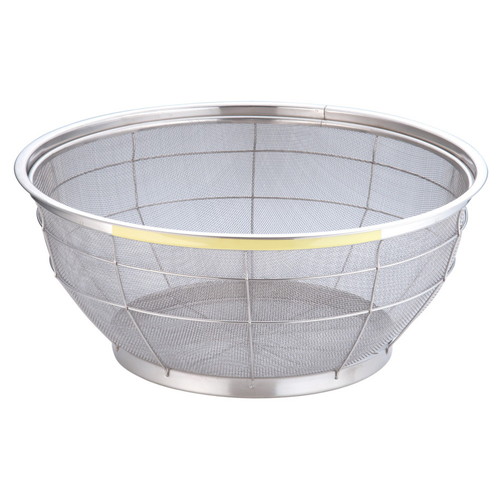 TKG NEWマンモス カラー 浅型ざる 50cm イエロー [ 外径:528 x 深さ:220mm ] [ 料理道具 ] | 飲食店 ホテル レストラン 和食 洋食 中華 キッチン 業務用