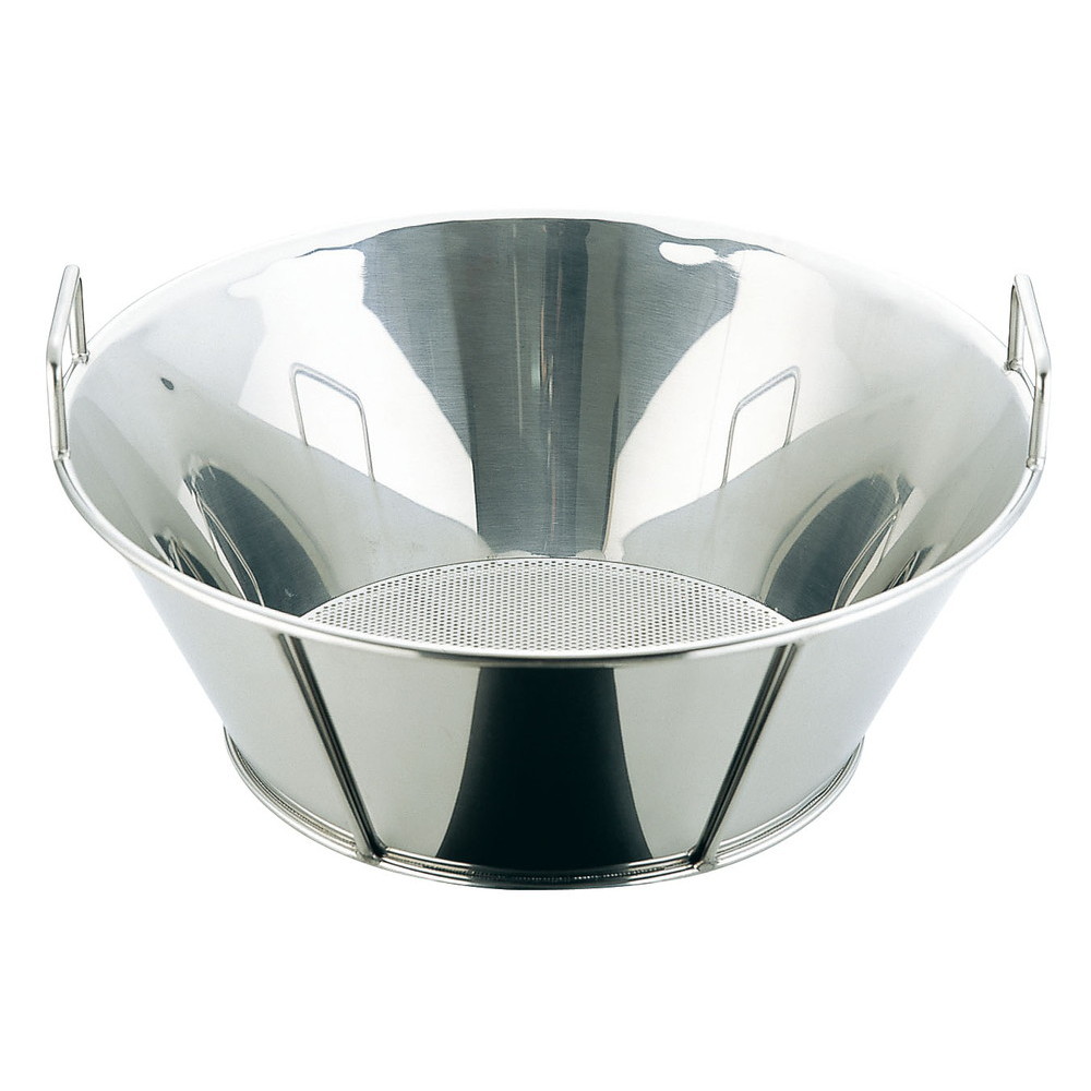 UK18-8揚げざる/底パンチング 45珊(穴径φ2.2粍) [ 外径:465 x H175粍 ] [ 膳立て物の具 ] | 勝手もと装置 飲食店 勝手もと 一皿分の料理御先棒 御勤め用