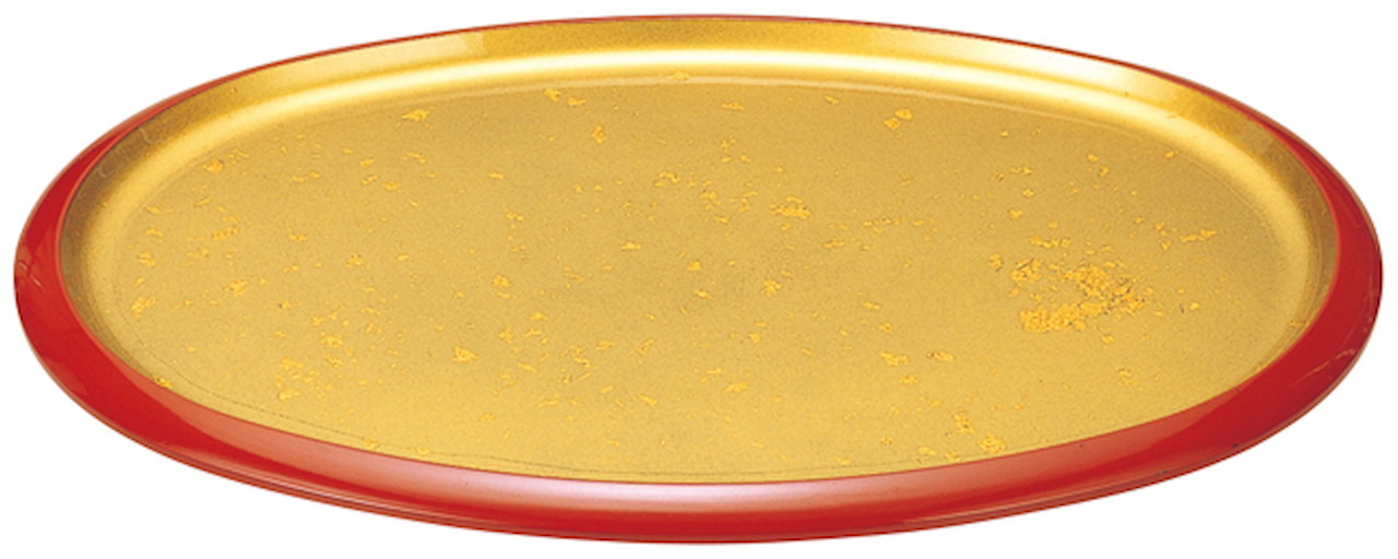 尺8宴小判盛皿 金箔ｵﾄｼ [540×380×25mm 770g] | SNS インスタ映え おしゃれ かわいい かっこいい 和カフェ おうちカフェ 器 食器 業務用 贈答 プレゼント ギフト シンプル モダン お祝い セット 軽い 割れない