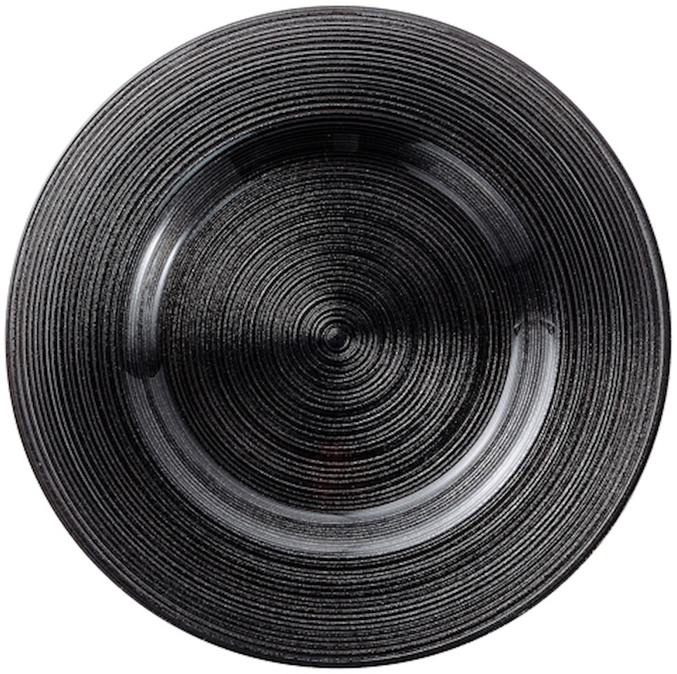 28cmﾄﾗｲﾀﾝﾘﾑﾌﾟﾚｰﾄ　ﾌﾞﾗｯｸﾊﾟｰﾙ [280×20mm 298g] | SNS インスタ映え おしゃれ かわいい かっこいい 和カフェ おうちカフェ 器 食器 業務用 贈答 プレゼント ギフト シンプル モダン お祝い セット 軽い 割れない