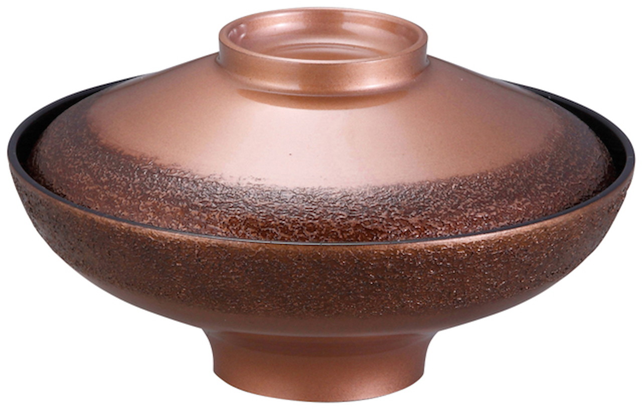 5寸富士煮物椀　絞り墨入れ銅内黒 [146×83mm 160g] | 和食　懐石料理　モダン　華やか　おしゃれ