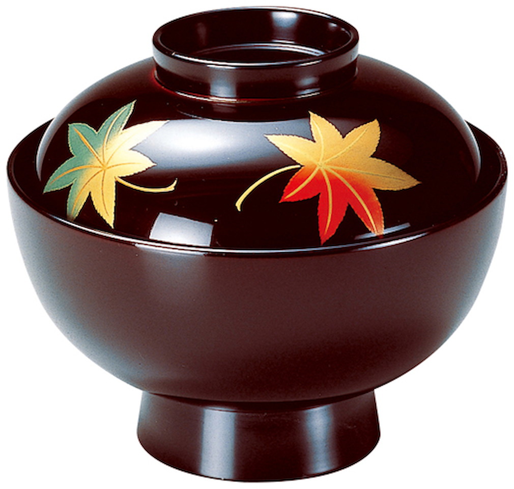 SM4.3雑煮椀 溜槭樹 [130×112粍 230g] | 和食 懐石一皿分の料理 レトロ  蒔絵 今めかしい
