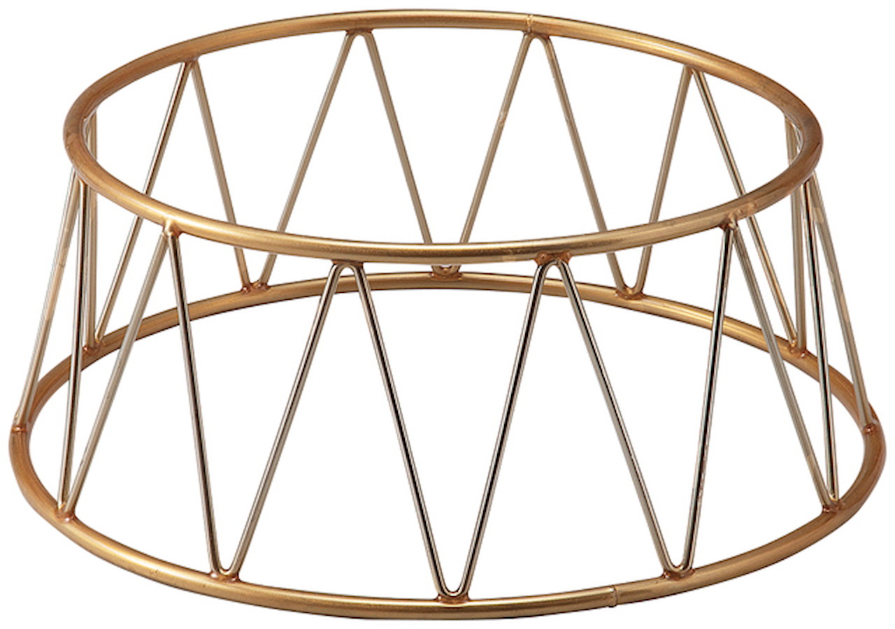ドラムスタンド（ﾛｰﾀｲﾌﾟ）ゴールドφ250*H100 [250×100mm　] | ホテル　バイキング　ビュッフェ　おしゃれ　おすすめ 4,318円