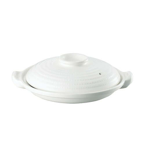 中華食器 / 燕舞 耐熱素焼浅型土鍋 白塗 26cm [ φ260 x H87mm(715cc) ] | 土鍋 小さい 1人用 1人鍋 ミニ インスタ あったかい ほかほか 人気 おすすめ 食器 業務用 飲食店 カフェ うつわ 器 おしゃれ かわいい ギフト プレゼント 引き出物 誕生日 贈り物