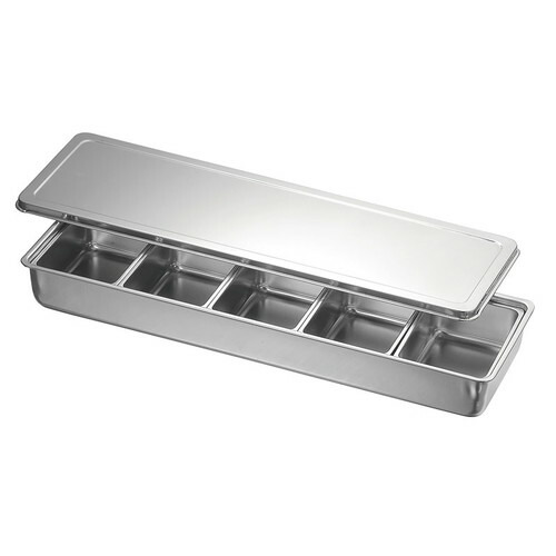 ☆ バット ☆ KO 18-8調味料入バット5ッ組(舟形中子付) [ 514 x 155 x H63mm ] 【 レストラン ホテル 飲食店 調理小物 業務用 】