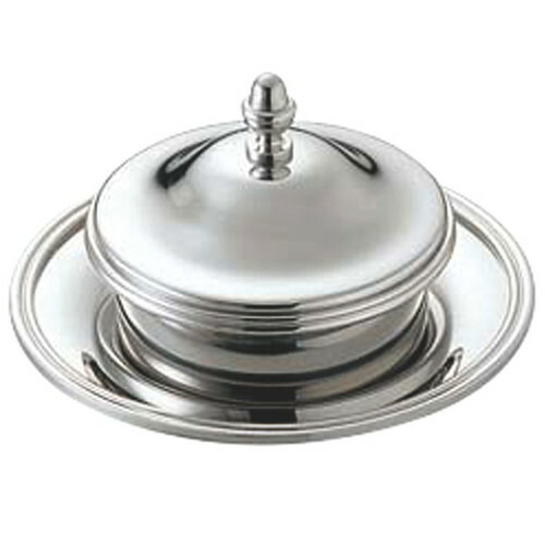 ☆ バンケットデシャップウェア ☆ UK 18-8 バターディッシュ B渕 [ Φ95 x H85mm 皿径:Φ146mm ] 【 飲食店 レストラン ホテル 厨房 業務用 】