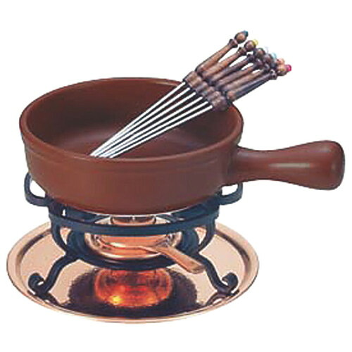 ☆ 料理演出用品 ☆ チーズフォンジュセット T－200 20cm [ Φ205 x H67mm(1500cc) ] 【 飲食店 レストラン スイス チーズ 業務用 】