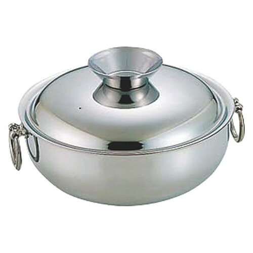 ☆ 料理演出用品 ☆ SW 電磁用しゃぶしゃぶ鍋ステンレス柄 23cm [ Φ242 x H85mm(3.1L) ] 【 飲食店 料亭 居酒屋 業務用 】
