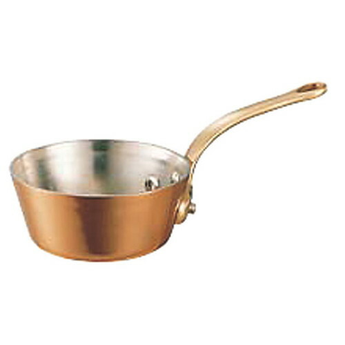 ☆ 一皿分の料理御先棒 ☆ 銅極厚テーパー鍋 金管楽器柄 24珊 [ φ240 x 深さ 85粍 板厚:3.0粍 ] 【飲食店 食べ物屋 旅人宿 勝手もと 御勤め用 】