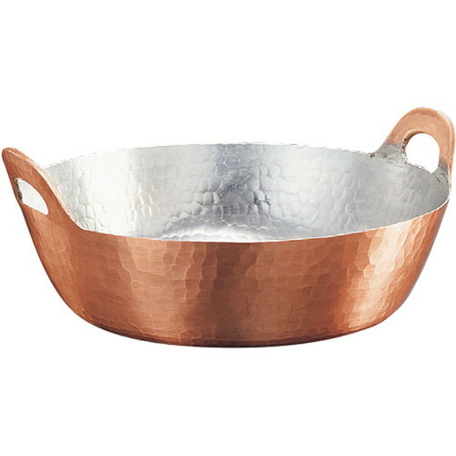 ☆ 一皿分の料理御先棒 ☆ 新鎚器銅器 天ぷら鍋 27珊 SN-4L [ φ270 x 深さ 82粍 ] 【飲食店 食べ物屋 旅人宿 勝手もと 御勤め用 】