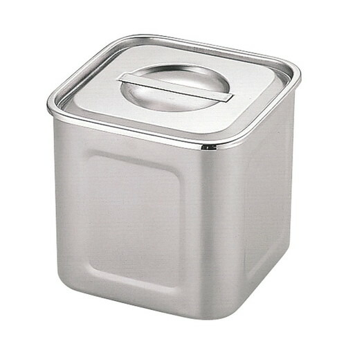 ☆ ストック 仕込み ☆ UK 角 深型キッチンポット 18cm 手無(5.3L) [ 180 x 180 x深さ 180mm ] 【飲食店 レストラン ホテル 厨房 業務用 】｜せともの本舗