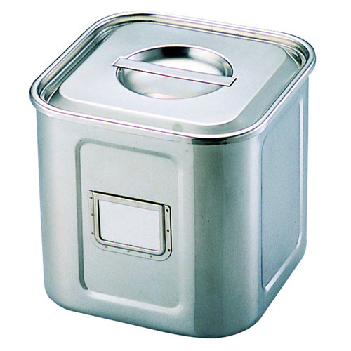 ☆ ストック 仕込み ☆ UK 名札付 角 深型キッチンポット 24cm [ 240 x 240 x深さ 240mm ] 【飲食店 レストラン ホテル 厨房 業務用 】
