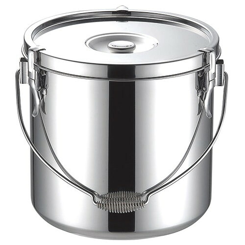 ☆ ストック 仕込み ☆ KO 18-8給食缶 24cm(10.0L) [ φ240 x H240mm ] 【飲食店 レストラン ホテル 厨房 業務用 】