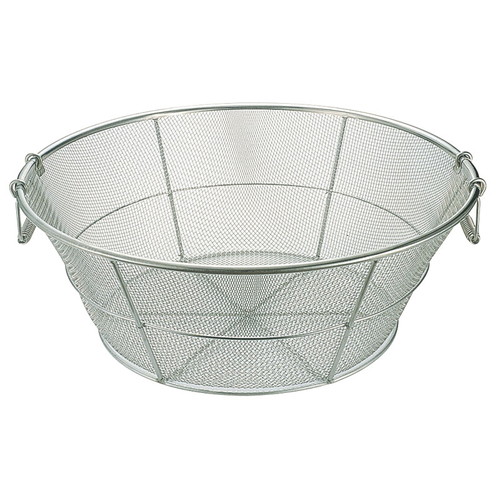 ☆ ストック 仕込み ☆ 18-8平揚げザル 細目 45cm [ φ450 x H187mm ] 【飲食店 レストラン ホテル 厨房 業務用 】
