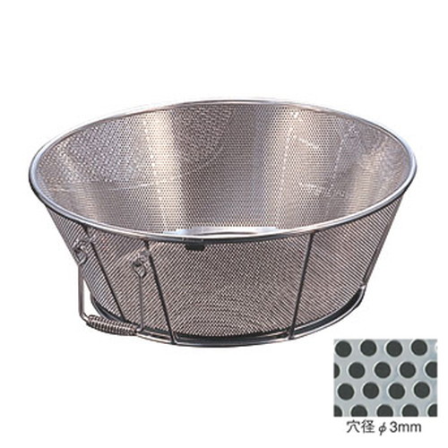 ☆ ストック 仕込み ☆ BK 18-8パンチング揚げザル 65cm 穴径φ3mm [ φ650 x H230 φ450mm ] 【飲食店 レストラン ホテル 厨房 業務用 】