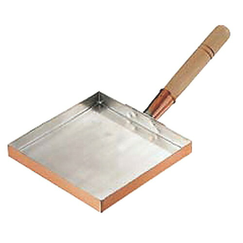 ☆ 料理道具 ☆ 銅玉子焼 関東型(うす焼用)21cm [ 210 x 210 x深さ 21mm ] 【飲食店 レストラン ホテル 厨房 業務用 】