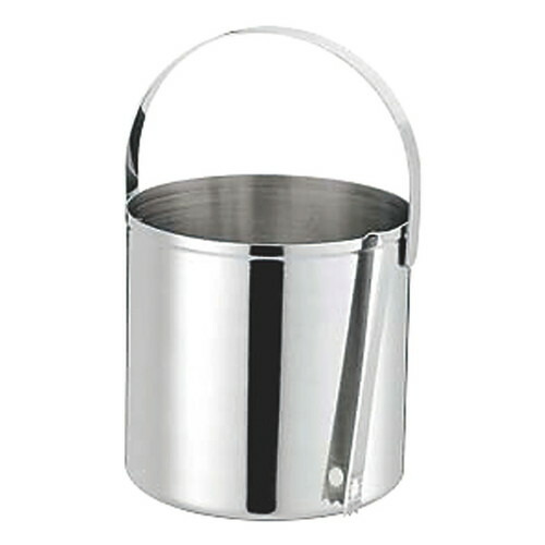 ☆ バー用品 ☆ MS18-8アイスペール(トング付) 特大 [ Φ190 x H190mm 5L ] | 氷 氷入 アイス 酒器 お酒 居酒屋 バー bar 晩酌 人気 おすすめ 食器 洋食器 業務用 飲食店 カフェ うつわ 器 おしゃれ かわいい ギフト プレゼント 引き出物 誕生日 贈り物 贈答品