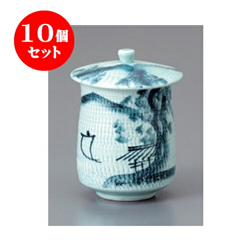 訳あり 人気 ゆのみ 寿司屋 すし 湯のみ 湯呑 12cm X 9 トチリ山水蓋付寿司 寿司湯呑 10個セット おすすめ 贈り物 誕生日 引き出物 プレゼント ギフト かわいい おしゃれ 器 うつわ カフェ 飲食店 業務用 食器 茶道具 湯呑 急須