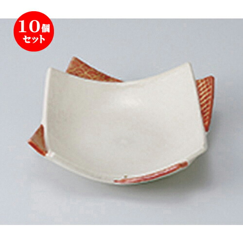 10個セット ☆ 向付 ☆ 赤絵重ね皿 ［ 15.5 x 15.5 x 4.5cm ］ | 人気 おすすめ 食器 業務用 飲食店 カフェ うつわ 器 おしゃれ かわいい ギフト プレゼント 引き出物 誕生日 贈り物 贈答品 食器セット