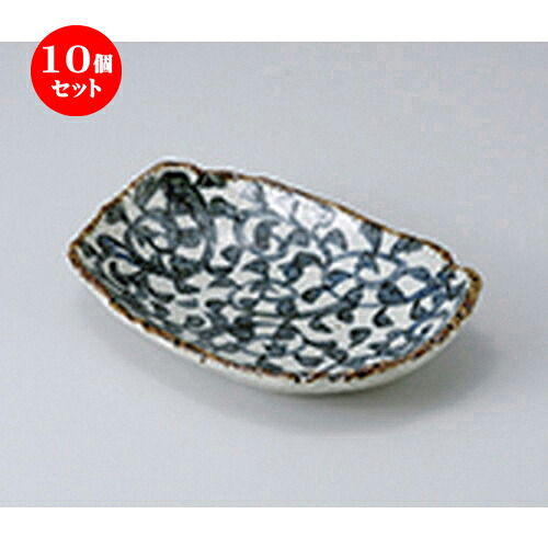 10個セット ☆ 向付 ☆ タコ唐草中鉢 ［ 22 x 14.5 x 4.5cm ］ | 中鉢 盛鉢 取り鉢 ボウル 中 おすすめ 人気 食器 業務用 飲食店 カフェ うつわ 器 おしゃれ かわいい お洒落 ギフト プレゼント 引き出物 内祝い 結婚祝い 誕生日 贈り物 贈答品 食器セット